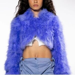 AKIRA Bold Blue Feather Jacket